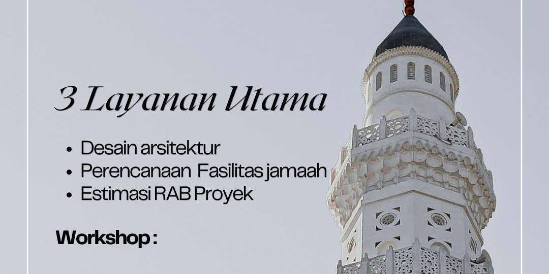 Jasa Arsitek Masjid PT Anggarda Paramita Engineering 0813 3300 4422