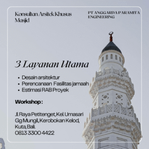 Jasa Arsitek Masjid PT Anggarda Paramita Engineering 0813 3300 4422